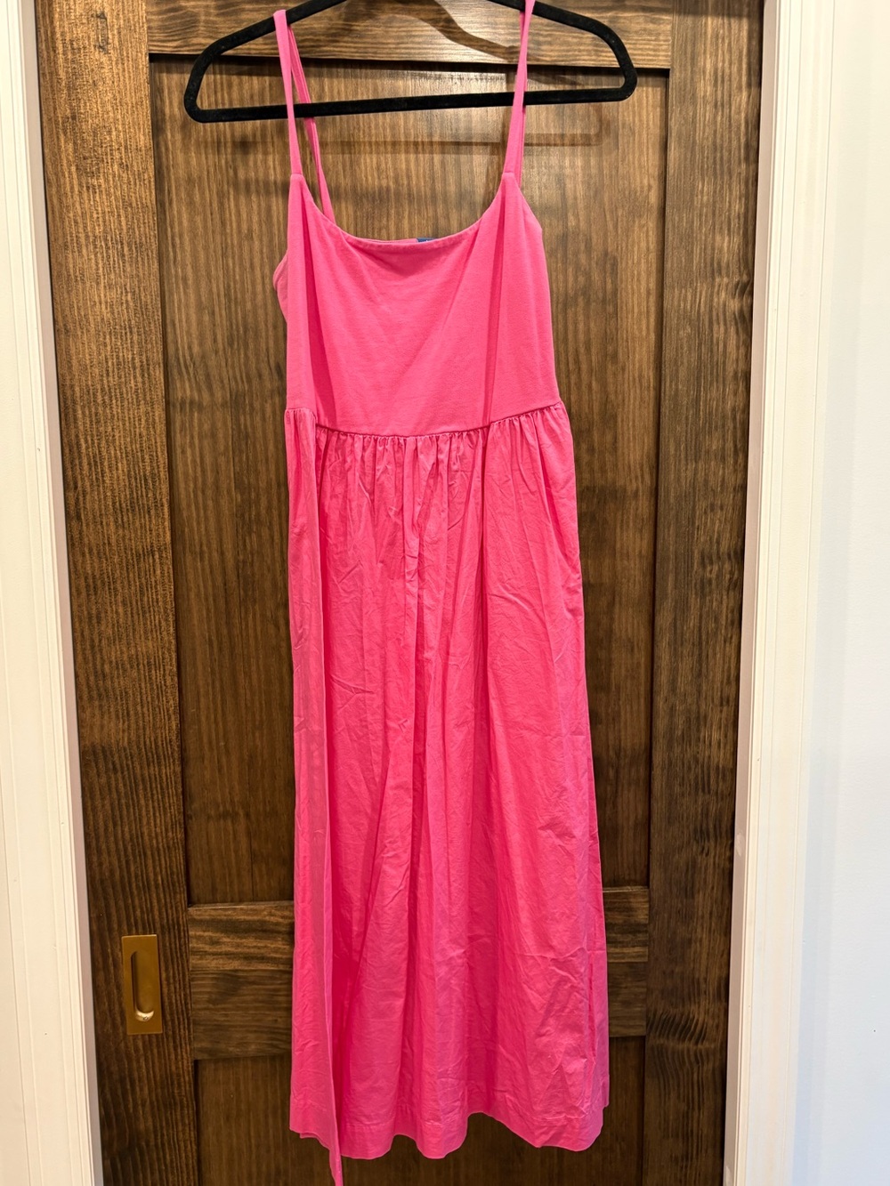 Old Navy Bright Pink Spaghetti Strap Maxi Dress